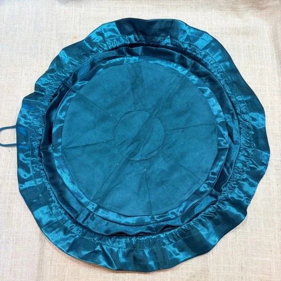 Brighton Charmed Love Jewelry Pouch Britney Drumheller Gem Heart Teal Satin NEW - Picture 5 of 8